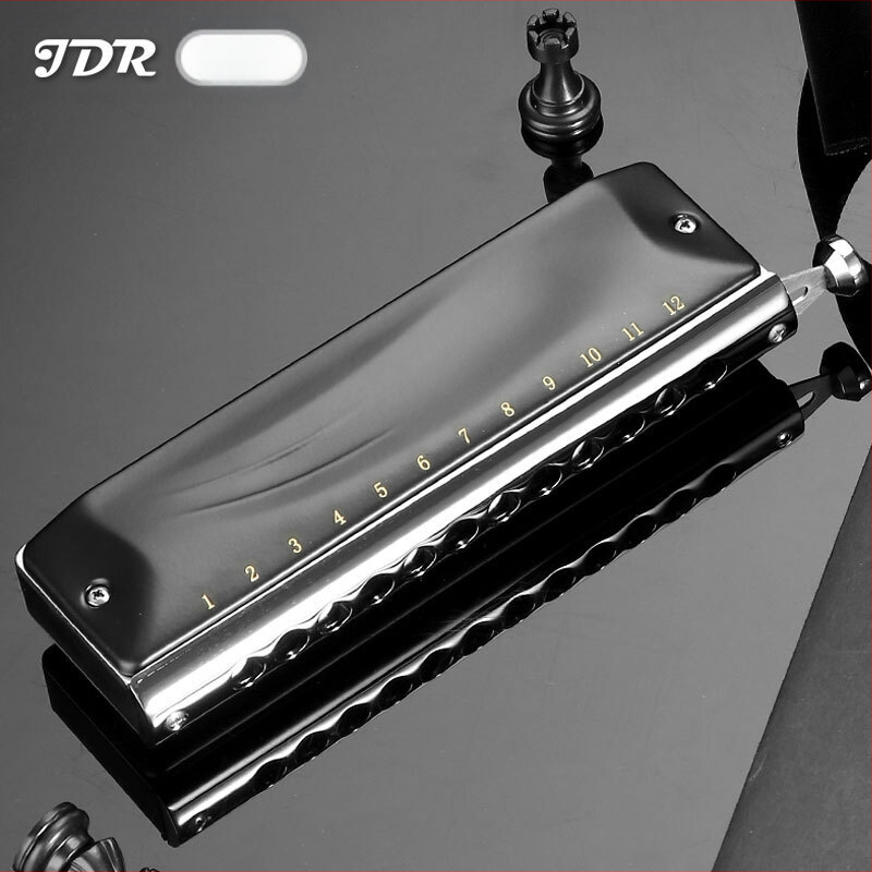 Напівмасштабна хроматична хармоника, 12 отвори, тоналност C, модел GM-0648, марка JDR