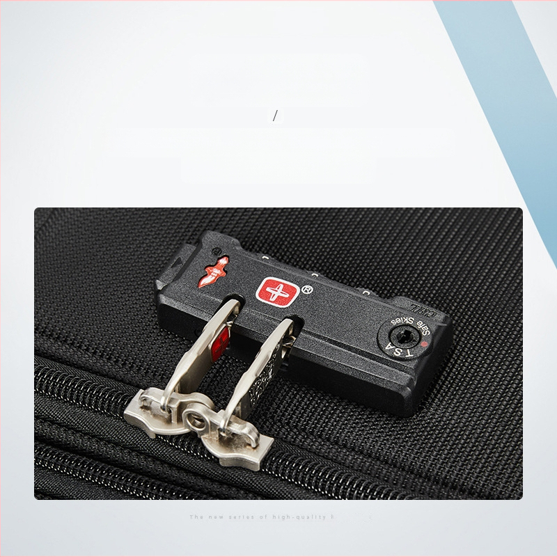 Valiză de voiaj cu roți universale, lacăt TSA cu combinație, exterior din stofă Oxford, extensibilă, 3,1 kg