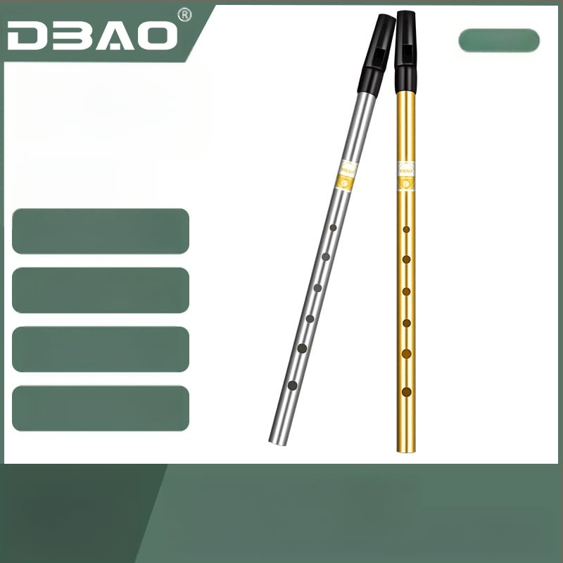 Ирландска свирка-флейта, шест отвора, тяло от медно-резинено-алуминиево сплав, ключове C и D