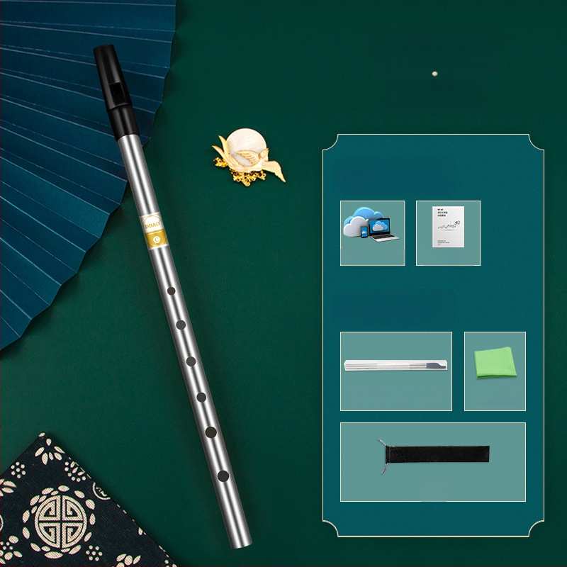 Ирландска свирка-флейта, шест отвора, тяло от медно-резинено-алуминиево сплав, ключове C и D