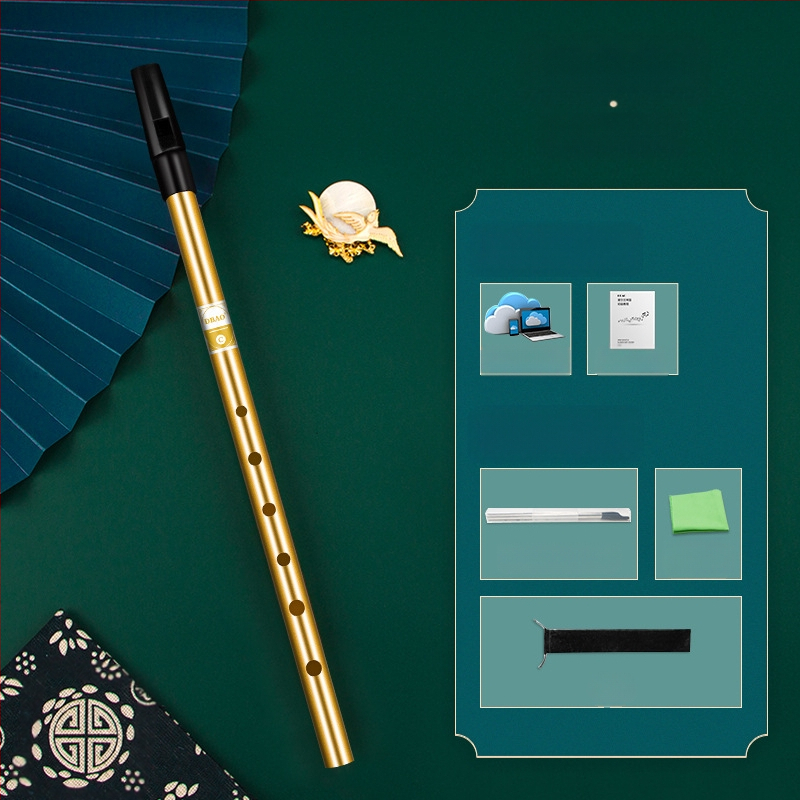 Ирландска свирка-флейта, шест отвора, тяло от медно-резинено-алуминиево сплав, ключове C и D