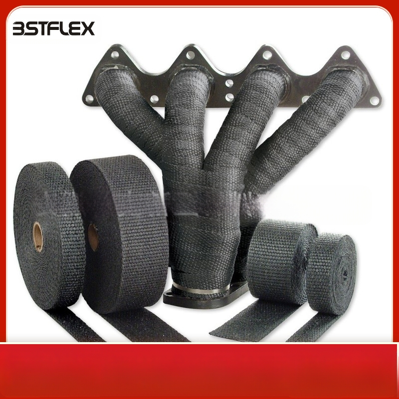 Titano pluošto izoliacijos juosta motociklų išmetamųjų vamzdžių, ugniai atspari, 1300°C atsparumas, darbinė temperatūra 900°C, plotis 25–100 mm