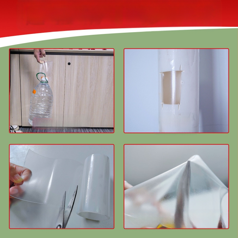 Διάφανη αδιάβροχη ταινία επισκευής PVC σωλήνων — στεγανοποίηση διαρροών PVC, 0,3 mm παχιά, κατάλληλη για σκηνές και φουσκωτούς δαχτυλίους