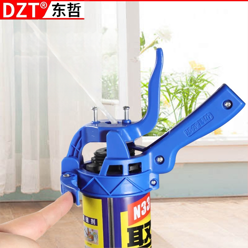 DZT пистолет за пяна и фуги за стъкло – ръчно налягане за фуги, спестяващ труд инструмент, ABS корпус
