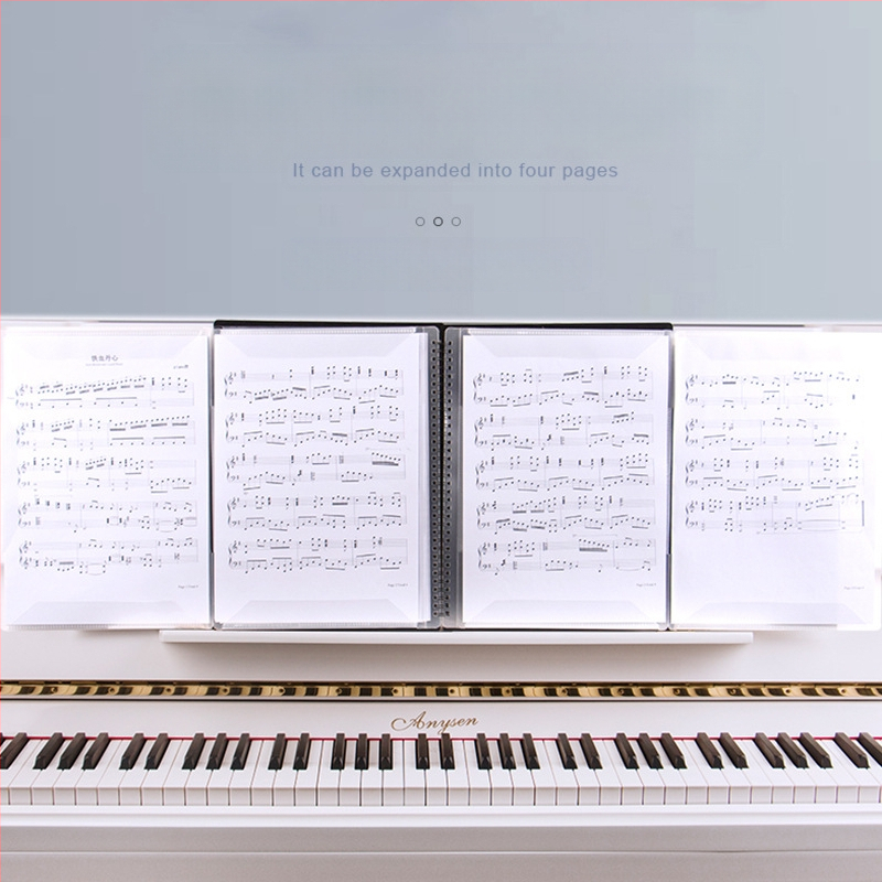 Папка за ноти за пиано с прорезан дизайн, регулируема, антиотразяваща, PP материал, модел FB-02