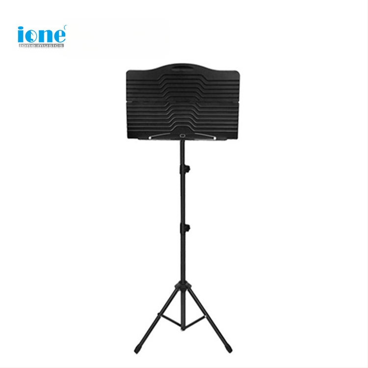 Музыкална стойка за инструменти, сгъваема панелна конструкция от желязо и ABS, модел 01, марка ione, за музикални инструменти.