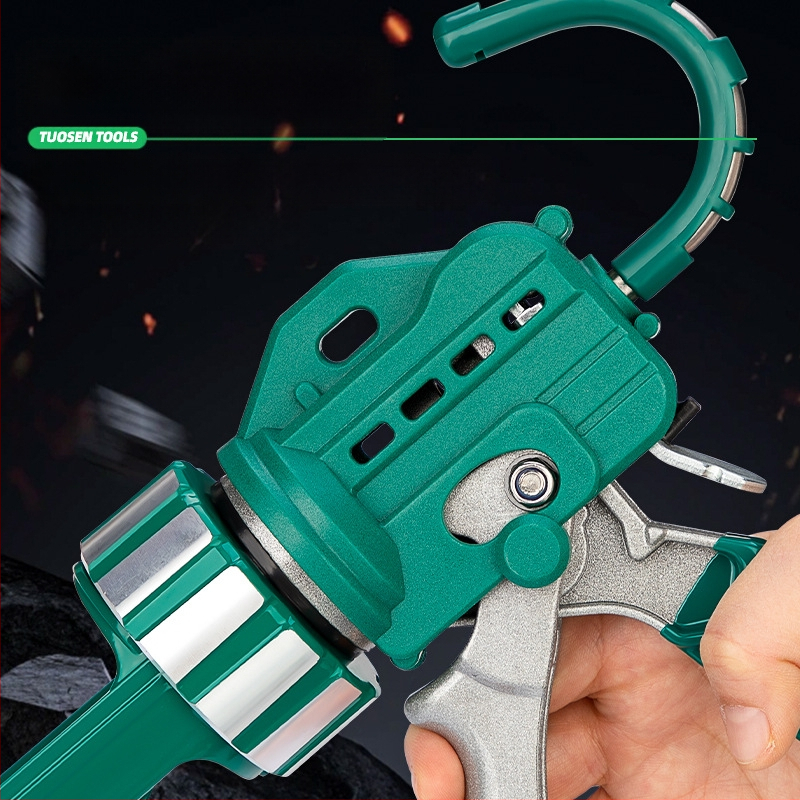 Структурен пистолет за лепило за фуги на врати и прозорци – полуцилиндров пистолет за лепило, усилена гумена дръжка, марка XTUOSEN, тегло 0.81 кг