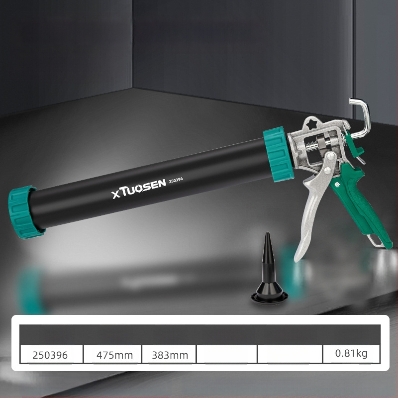 Структурен пистолет за лепило за фуги на врати и прозорци – полуцилиндров пистолет за лепило, усилена гумена дръжка, марка XTUOSEN, тегло 0.81 кг
