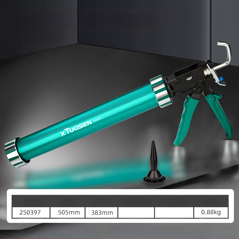 Структурен пистолет за лепило за фуги на врати и прозорци – полуцилиндров пистолет за лепило, усилена гумена дръжка, марка XTUOSEN, тегло 0.81 кг