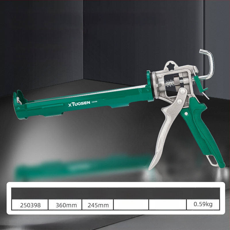 Структурен пистолет за лепило за фуги на врати и прозорци – полуцилиндров пистолет за лепило, усилена гумена дръжка, марка XTUOSEN, тегло 0.81 кг