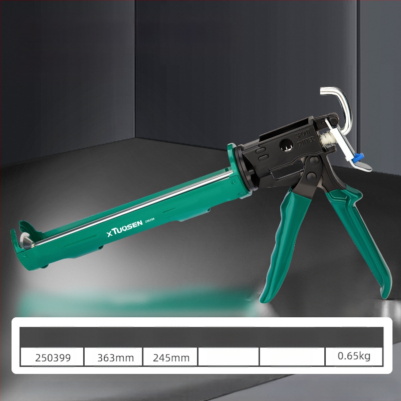 Структурен пистолет за лепило за фуги на врати и прозорци – полуцилиндров пистолет за лепило, усилена гумена дръжка, марка XTUOSEN, тегло 0.81 кг
