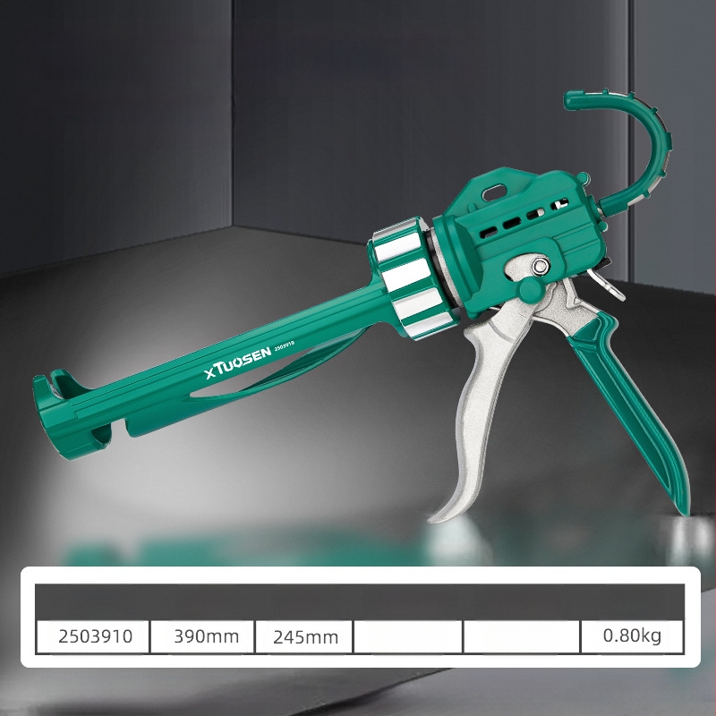 Структурен пистолет за лепило за фуги на врати и прозорци – полуцилиндров пистолет за лепило, усилена гумена дръжка, марка XTUOSEN, тегло 0.81 кг