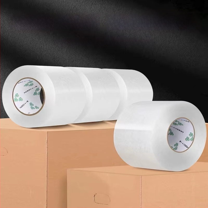 Yixin uždarymo juosta - skaidri, aukštos klampumo, platus pakavimo juostelė; Ilgis 2000 cm, Plotis 4.38 cm, Storis 3 cm