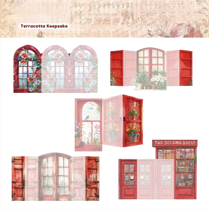 RetroStory 3D planavimo lipdukas — PET medžiaga, karikatūrinis stilius, rankų darbo su UV spausdinimu