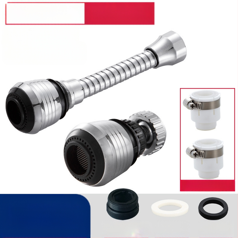 Glava slavine protiv prskanja s 360° rotacijom i dugim produženjem — ABS, upravljanje jedne ručke, jednostavna ugradnja