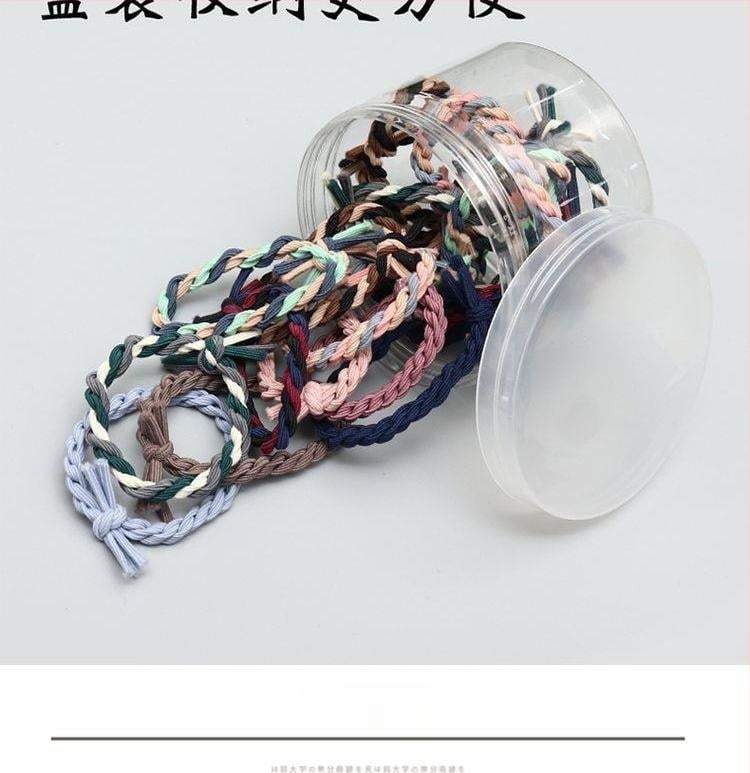 Plaukų aksesuaras - mazgas plaukų virvė, mišrios medžiagos, rankų darbo, natūralus stilius