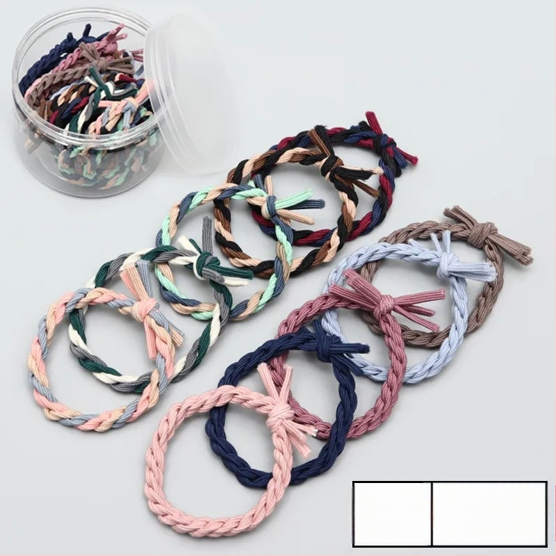 Plaukų aksesuaras - mazgas plaukų virvė, mišrios medžiagos, rankų darbo, natūralus stilius