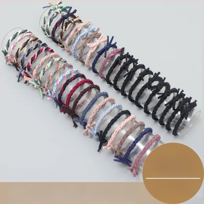 Plaukų aksesuaras - mazgas plaukų virvė, mišrios medžiagos, rankų darbo, natūralus stilius