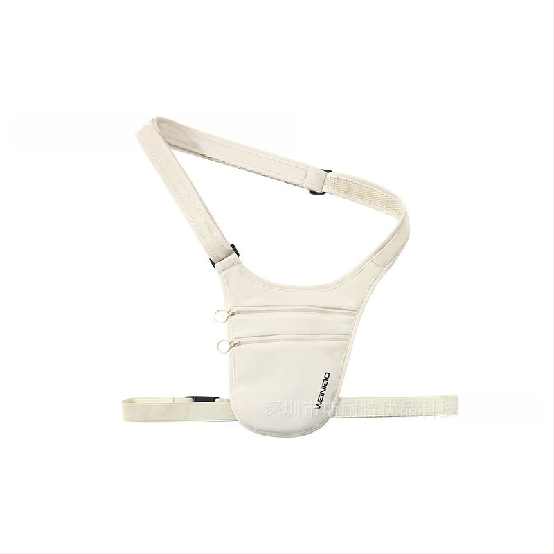 Weilao туристическа талийна чанта против кражба с джоб за паспорт, ултралека полиестерна, разширяема, унисекс, за колоездене