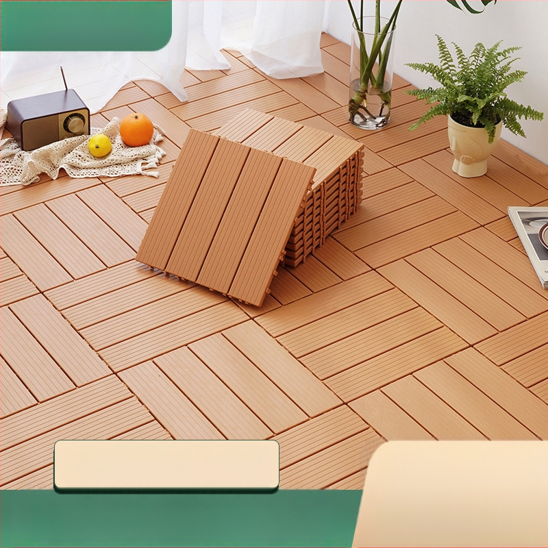 Пластмасов сглобяем настил (PP), дървесен релеф, антибактериален, за коридор, модерен стил