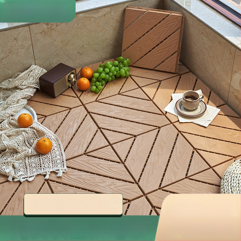 Пластмасов сглобяем настил (PP), дървесен релеф, антибактериален, за коридор, модерен стил