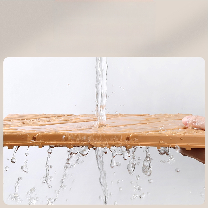 Пластмасов сглобяем настил (PP), дървесен релеф, антибактериален, за коридор, модерен стил