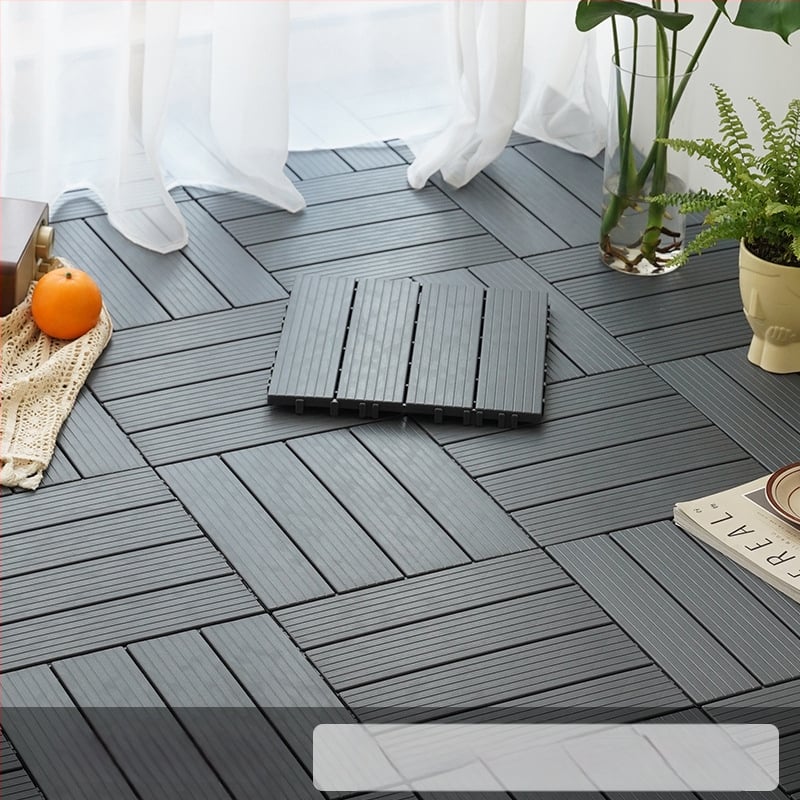 Пластмасов сглобяем настил (PP), дървесен релеф, антибактериален, за коридор, модерен стил