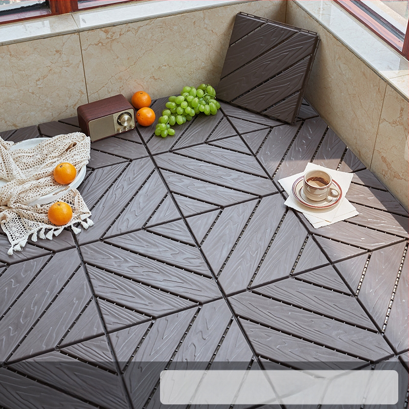 Пластмасов сглобяем настил (PP), дървесен релеф, антибактериален, за коридор, модерен стил