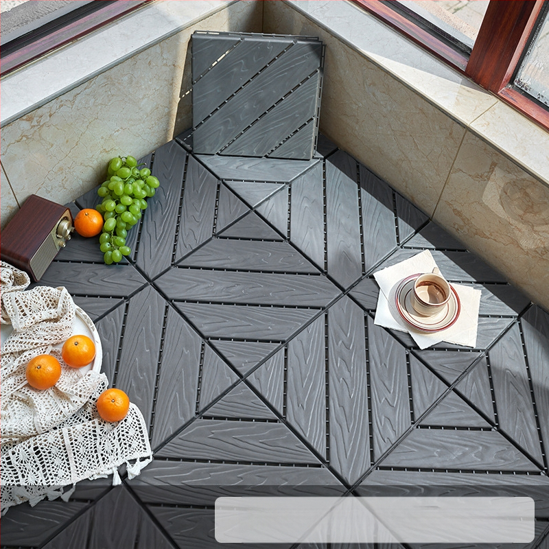 Пластмасов сглобяем настил (PP), дървесен релеф, антибактериален, за коридор, модерен стил