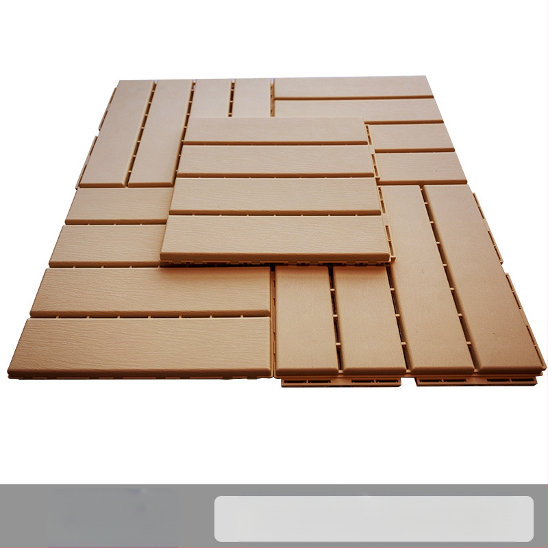 Пластмасов сглобяем настил (PP), дървесен релеф, антибактериален, за коридор, модерен стил