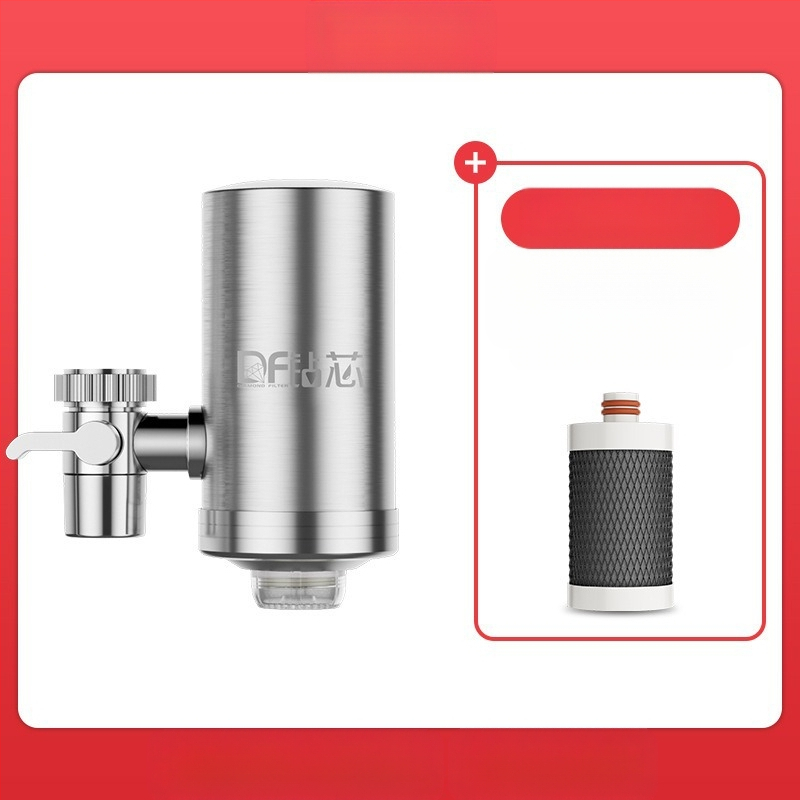 Priešingai montuojamas nerūdijančio plieno vandens valytuvas namų virtuvei ir vonios kambariui su nuimamu ir plaunamu keraminiu filtru; ultrafiltracijos membrana, 1 lygio filtracija, darbinė temperatūra 0–38°C, vandens slėgis 0.1–0.4 MPa, 1000 L/dienai