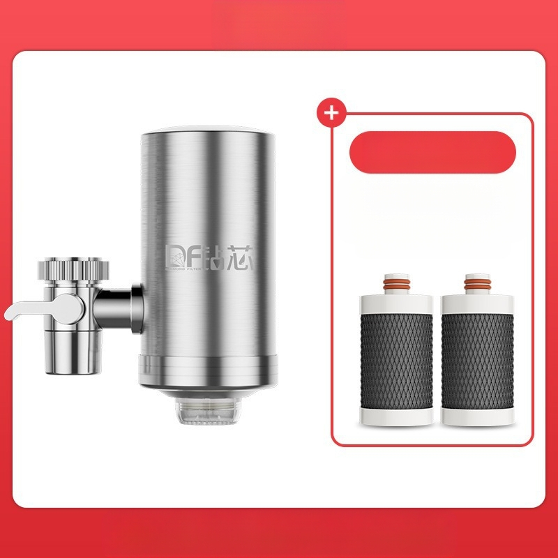 Priešingai montuojamas nerūdijančio plieno vandens valytuvas namų virtuvei ir vonios kambariui su nuimamu ir plaunamu keraminiu filtru; ultrafiltracijos membrana, 1 lygio filtracija, darbinė temperatūra 0–38°C, vandens slėgis 0.1–0.4 MPa, 1000 L/dienai