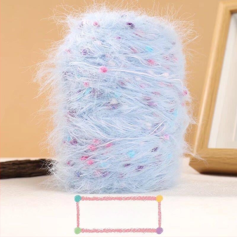 Muzo mink velvet siūlai – riestinis verpimas, rankiniam mezgimui