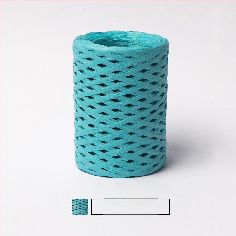 Medvilninė raffija vamzdelinė siūlai — ring spinning, prekės ženklas hiraffia (alias: hiraffia cheer)