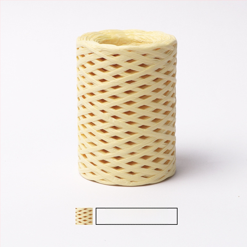 Medvilninė raffija vamzdelinė siūlai — ring spinning, prekės ženklas hiraffia (alias: hiraffia cheer)