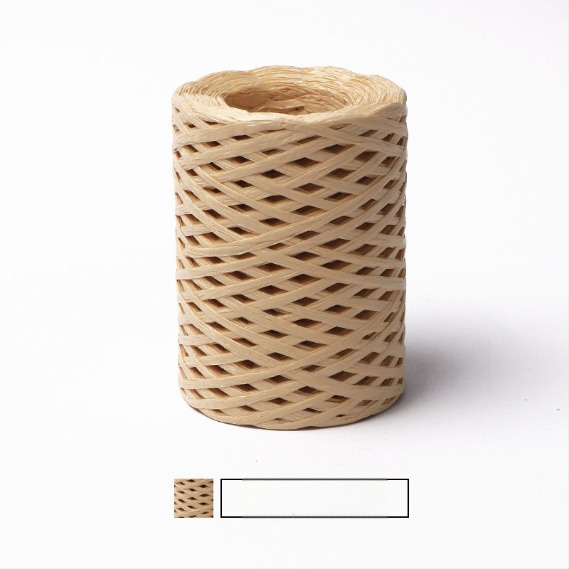 Medvilninė raffija vamzdelinė siūlai — ring spinning, prekės ženklas hiraffia (alias: hiraffia cheer)