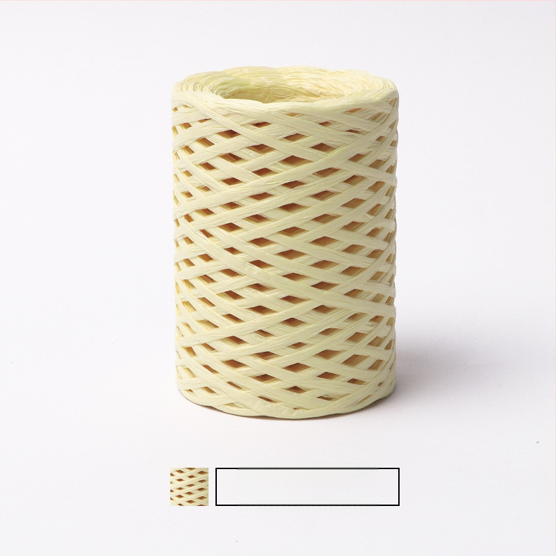 Medvilninė raffija vamzdelinė siūlai — ring spinning, prekės ženklas hiraffia (alias: hiraffia cheer)