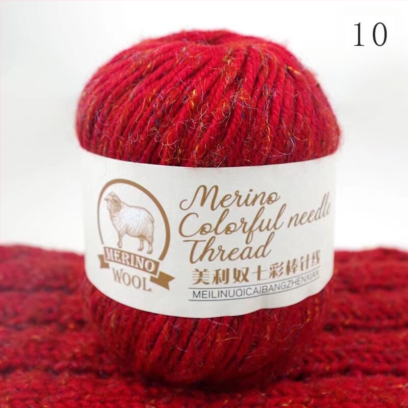 Merino mišinio siūlai, ring-spun, tinkami audimui ir mezgimui, kilmė Hebei