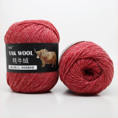 Yak velvet 3-siūlų vilnos siūlai rankdarbiams mezgimui ir mezgimui su mezgikliu, worsted spun, ritinėliuose