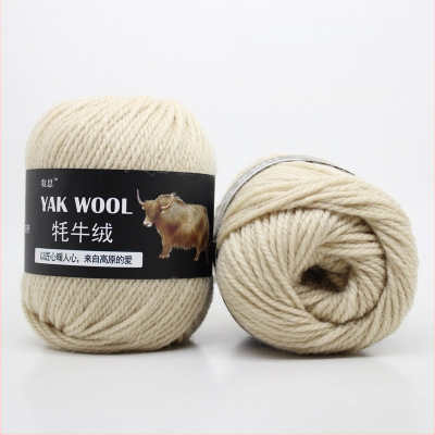 Yak velvet 3-siūlų vilnos siūlai rankdarbiams mezgimui ir mezgimui su mezgikliu, worsted spun, ritinėliuose