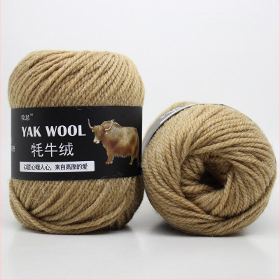 Yak velvet 3-siūlų vilnos siūlai rankdarbiams mezgimui ir mezgimui su mezgikliu, worsted spun, ritinėliuose