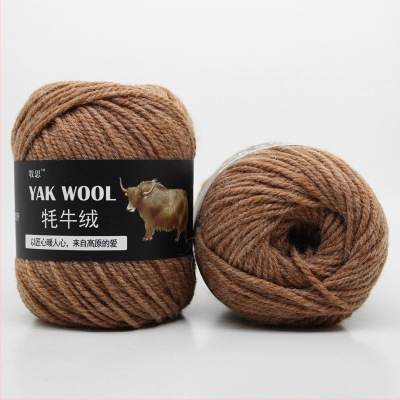 Yak velvet 3-siūlų vilnos siūlai rankdarbiams mezgimui ir mezgimui su mezgikliu, worsted spun, ritinėliuose