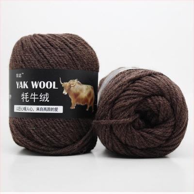 Yak velvet 3-siūlų vilnos siūlai rankdarbiams mezgimui ir mezgimui su mezgikliu, worsted spun, ritinėliuose
