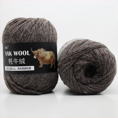 Yak velvet 3-siūlų vilnos siūlai rankdarbiams mezgimui ir mezgimui su mezgikliu, worsted spun, ritinėliuose