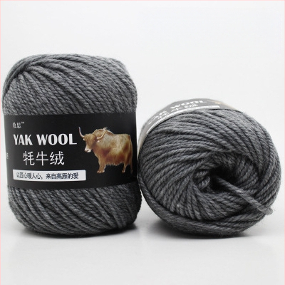 Yak velvet 3-siūlų vilnos siūlai rankdarbiams mezgimui ir mezgimui su mezgikliu, worsted spun, ritinėliuose