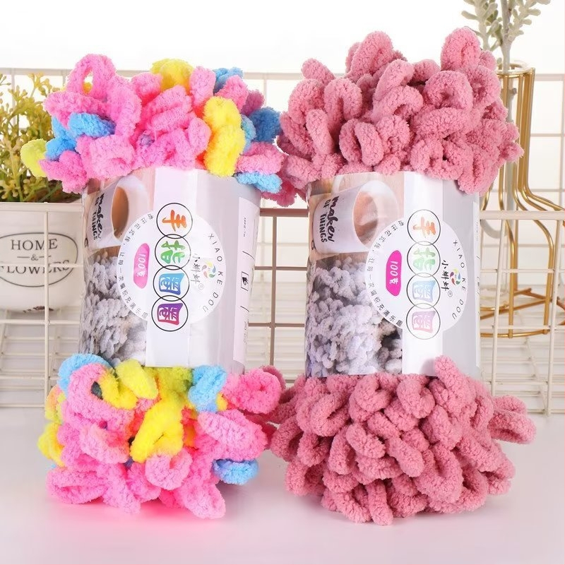 Pirštų kilpos mezgimo siūlas — stora, DIY pagalvėms, 16s, vienas siūlas, semi-worsted linija