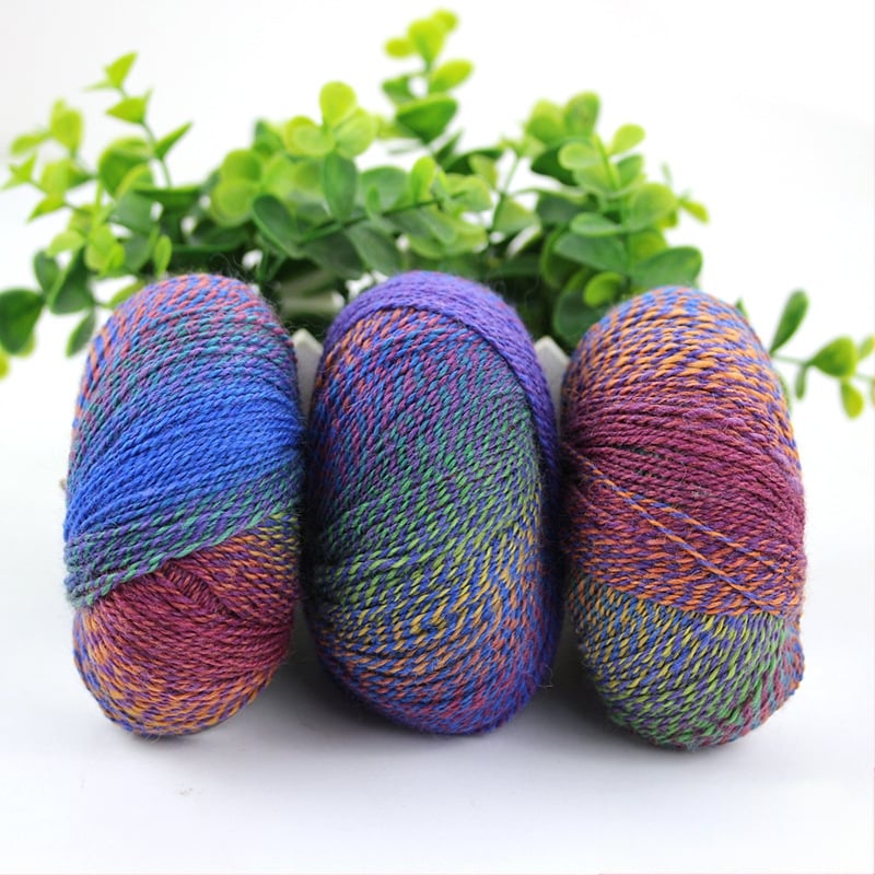 Rainbow Magic Ball vilnos siūlai, 50 g, 2 siūlai, mišri verpalų gamyba, sudėtis: vilna-nylon