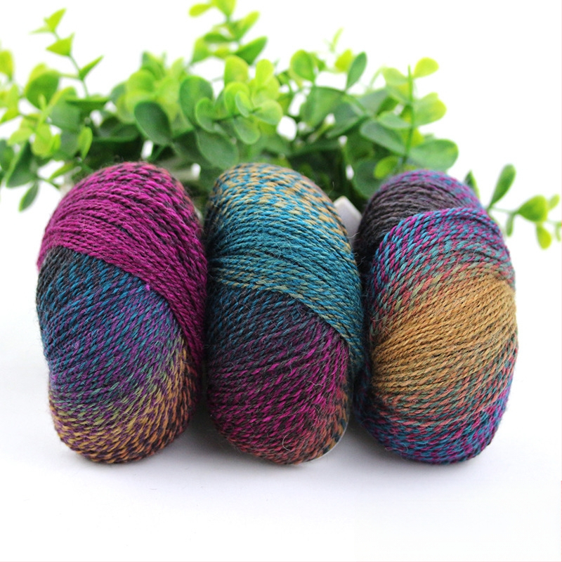 Rainbow Magic Ball vilnos siūlai, 50 g, 2 siūlai, mišri verpalų gamyba, sudėtis: vilna-nylon