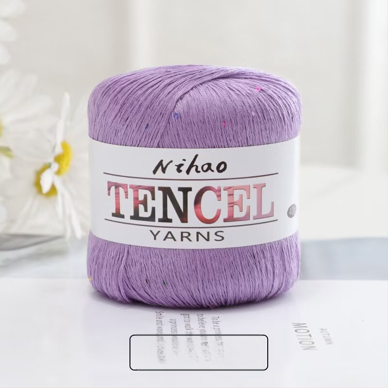 Rankdarbiams mezgimo siūlai – Tencel Sequin Lace siūlai, žiedinis verpimas, grupinis siūlas, Mu Pai