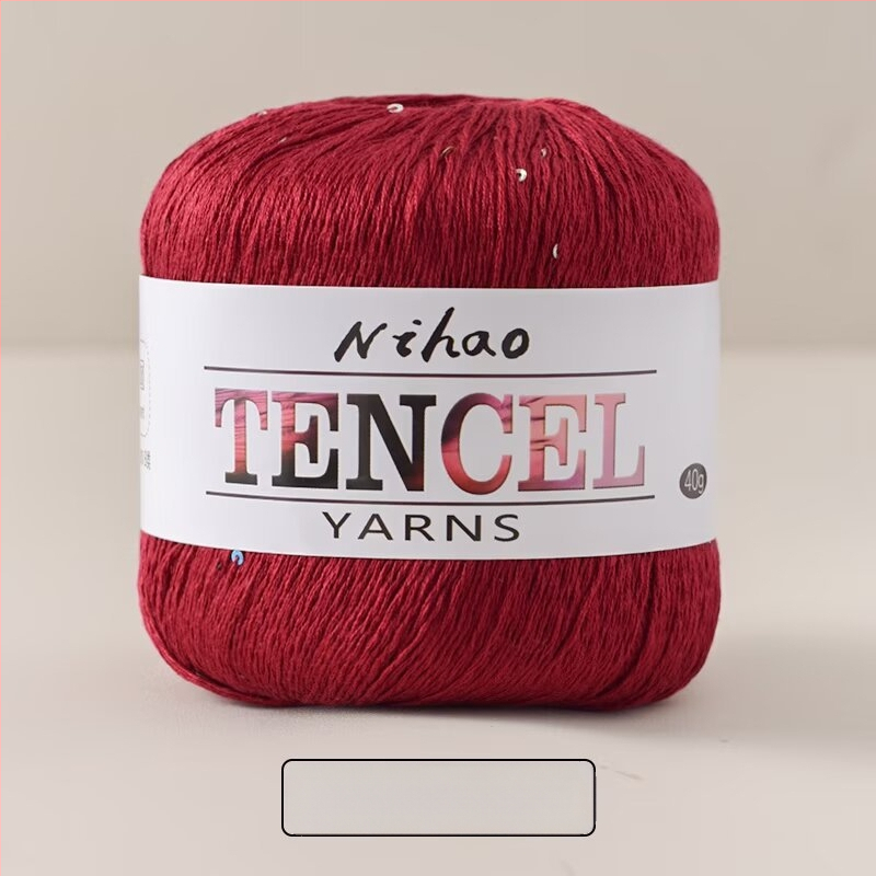 Rankdarbiams mezgimo siūlai – Tencel Sequin Lace siūlai, žiedinis verpimas, grupinis siūlas, Mu Pai